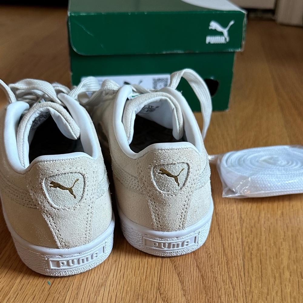 NEW in Box | Puma Cali Dreams Suede Sneakers in White Nimbus Cloud - Picture 6 of 9
